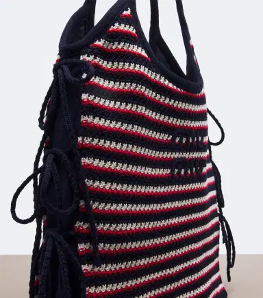 Miu Miu Ivy crochet striped shopper | Thumbnail 2 Miu Miu Ivy crochet striped shopper | Thumbnail 2