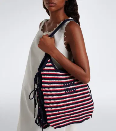 Miu Miu Ivy crochet striped shopper | Thumbnail 7 Miu Miu Ivy crochet striped shopper | Thumbnail 7