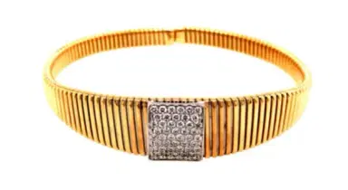Wish Fine Jewelry 0.76ct Diamond 18K Gold Italy Bangle Bracelet | Thumbnail 1 Wish Fine Jewelry 0.76ct Diamond 18K Gold Italy Bangle Bracelet | Thumbnail 1