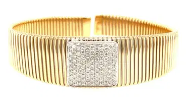 Wish Fine Jewelry 1.05ct Diamond 18K Gold Statement Bangle Bracelet | Thumbnail 1 Wish Fine Jewelry 1.05ct Diamond 18K Gold Statement Bangle Bracelet | Thumbnail 1