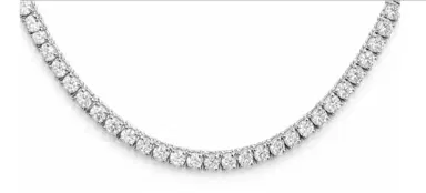 Wish Fine Jewelry 15.25ct Diamond 18K Gold Classic Tennis Necklace | Thumbnail 1 Wish Fine Jewelry 15.25ct Diamond 18K Gold Classic Tennis Necklace | Thumbnail 1