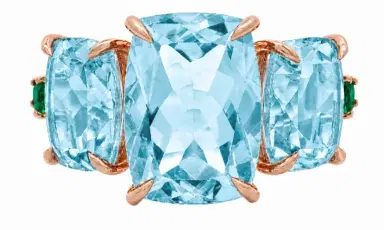 Wish Fine Jewelry 15.25ct Topaz Emerald 18K Gold Ring | Thumbnail 1 Wish Fine Jewelry 15.25ct Topaz Emerald 18K Gold Ring | Thumbnail 1