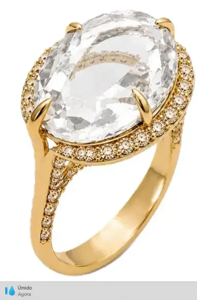 Wish Fine Jewelry 17.17ct Diamond White Topaz 18K Gold Cocktail Ring | Thumbnail 1 Wish Fine Jewelry 17.17ct Diamond White Topaz 18K Gold Cocktail Ring | Thumbnail 1