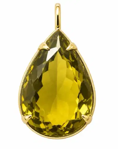 Wish Fine Jewelry 26.50ct Olive Quartz 18K Gold Statement Pendant | Thumbnail 2 Wish Fine Jewelry 26.50ct Olive Quartz 18K Gold Statement Pendant | Thumbnail 2