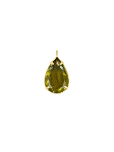 Wish Fine Jewelry 26.50ct Olive Quartz 18K Gold Statement Pendant | Thumbnail 1 Wish Fine Jewelry 26.50ct Olive Quartz 18K Gold Statement Pendant | Thumbnail 1