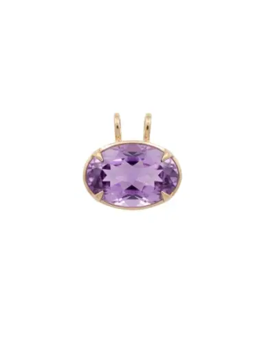 Wish Fine Jewelry 30.30ct Amethyst 18K Gold Oval Pendant | Thumbnail 1 Wish Fine Jewelry 30.30ct Amethyst 18K Gold Oval Pendant | Thumbnail 1