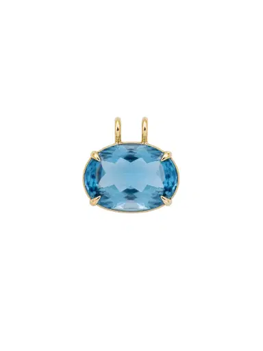Wish Fine Jewelry 33ct Sky Blue Topaz 18K Gold Oval Statement Pendant | Thumbnail 1 Wish Fine Jewelry 33ct Sky Blue Topaz 18K Gold Oval Statement Pendant | Thumbnail 1