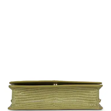 Chanel Chanel Wallet On Chain WOC Green Lizard Embossed Calfskin Gold Hardware | Thumbnail 6 Chanel Chanel Wallet On Chain WOC Green Lizard Embossed Calfskin Gold Hardware | Thumbnail 6