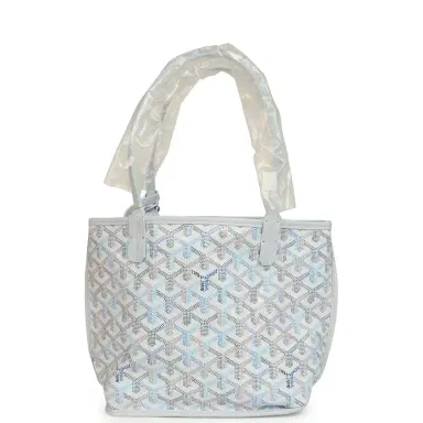goyard Goyard Goyardine Anjou Polar Blue Mini Bag Palladium Hardware | Thumbnail 4 goyard Goyard Goyardine Anjou Polar Blue Mini Bag Palladium Hardware | Thumbnail 4