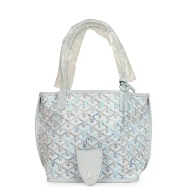goyard Goyard Goyardine Anjou Polar Blue Mini Bag Palladium Hardware | Thumbnail 1 goyard Goyard Goyardine Anjou Polar Blue Mini Bag Palladium Hardware | Thumbnail 1