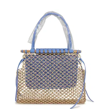 goyard Goyard Goyardine Canvas Iris Aligre Bag Raffia Net Palladium Hardware | Thumbnail 5 goyard Goyard Goyardine Canvas Iris Aligre Bag Raffia Net Palladium Hardware | Thumbnail 5