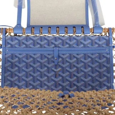 goyard Goyard Goyardine Canvas Iris Aligre Bag Raffia Net Palladium Hardware | Thumbnail 8 goyard Goyard Goyardine Canvas Iris Aligre Bag Raffia Net Palladium Hardware | Thumbnail 8