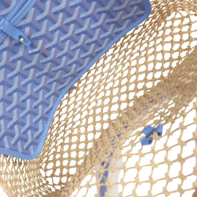 goyard Goyard Goyardine Canvas Iris Aligre Bag Raffia Net Palladium Hardware | Thumbnail 9 goyard Goyard Goyardine Canvas Iris Aligre Bag Raffia Net Palladium Hardware | Thumbnail 9
