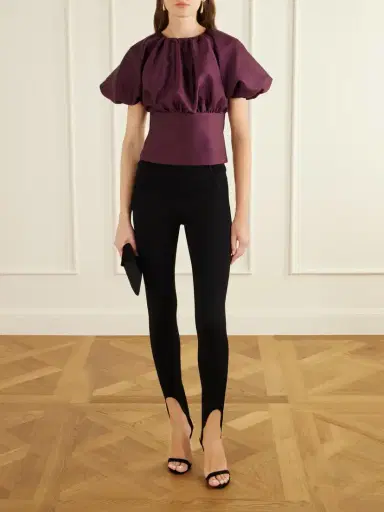 Self-Portrait Gathered Taffeta Top | Thumbnail 2 Self-Portrait Gathered Taffeta Top | Thumbnail 2