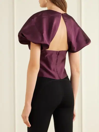 Self-Portrait Gathered Taffeta Top | Thumbnail 3 Self-Portrait Gathered Taffeta Top | Thumbnail 3
