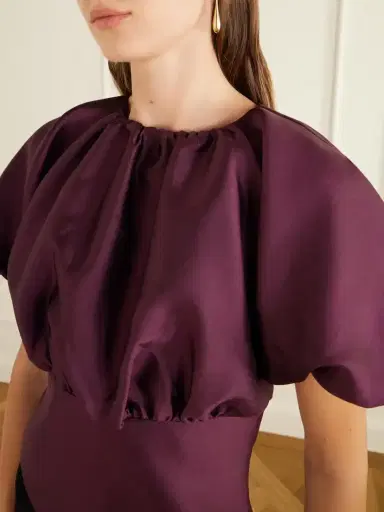 Self-Portrait Gathered Taffeta Top | Thumbnail 4 Self-Portrait Gathered Taffeta Top | Thumbnail 4