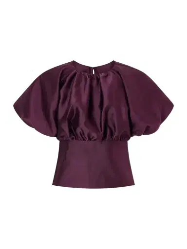 Self-Portrait Gathered Taffeta Top | Thumbnail 1 Self-Portrait Gathered Taffeta Top | Thumbnail 1