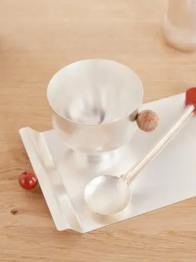 Natalia Criado Silver-plated And Unakite Cup | Thumbnail 2 Natalia Criado Silver-plated And Unakite Cup | Thumbnail 2