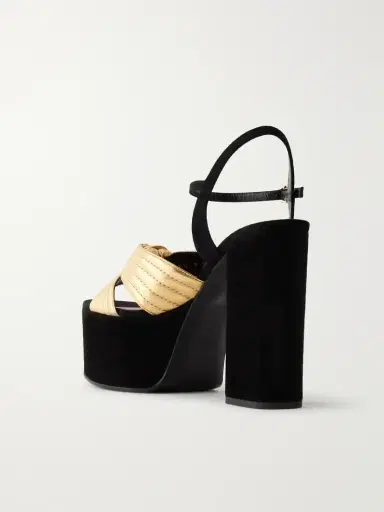 Valentino Garavani Crasher 125 Leather-trimmed Suede Sandals | Thumbnail 3 Valentino Garavani Crasher 125 Leather-trimmed Suede Sandals | Thumbnail 3