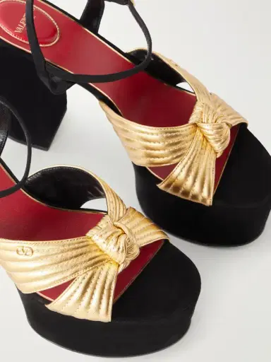 Valentino Garavani Crasher 125 Leather-trimmed Suede Sandals | Thumbnail 5 Valentino Garavani Crasher 125 Leather-trimmed Suede Sandals | Thumbnail 5