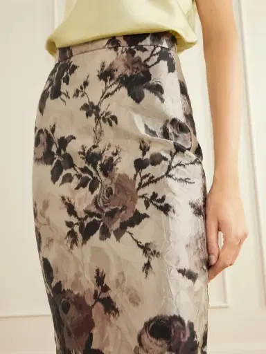 Erdem Floral-print Crinkle Satin Midi Skirt | Thumbnail 4 Erdem Floral-print Crinkle Satin Midi Skirt | Thumbnail 4