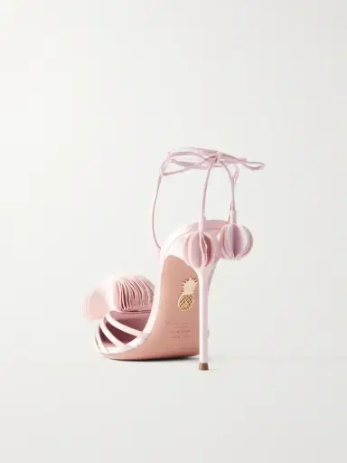 Aquazzura Wild Bloom Embellished 105 Satin Pumps | Thumbnail 3 Aquazzura Wild Bloom Embellished 105 Satin Pumps | Thumbnail 3