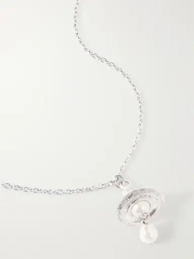 Vivienne Westwood Aleksa Orb-detailed Pearl-effect Silver-tone Necklace | Thumbnail 4 Vivienne Westwood Aleksa Orb-detailed Pearl-effect Silver-tone Necklace | Thumbnail 4