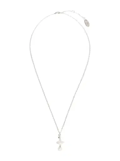Vivienne Westwood Aleksa Orb-detailed Pearl-effect Silver-tone Necklace | Thumbnail 1 Vivienne Westwood Aleksa Orb-detailed Pearl-effect Silver-tone Necklace | Thumbnail 1