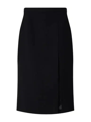 Dolce & Gabbana Front-slit Wool Midi Skirt | Thumbnail 1 Dolce & Gabbana Front-slit Wool Midi Skirt | Thumbnail 1