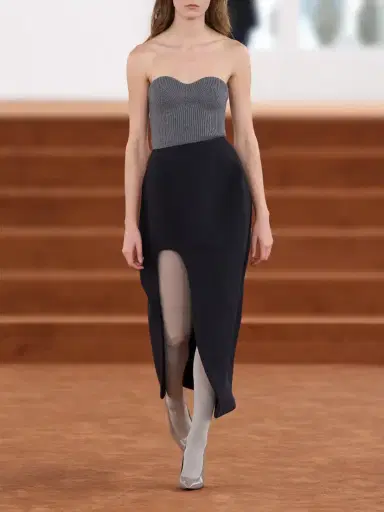 Jil Sander Strapless Ribbed Wool-blend Bustier Top | Thumbnail 5 Jil Sander Strapless Ribbed Wool-blend Bustier Top | Thumbnail 5
