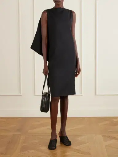 Jil Sander Open-back Silk And Wool-blend Midi Dress | Thumbnail 2 Jil Sander Open-back Silk And Wool-blend Midi Dress | Thumbnail 2
