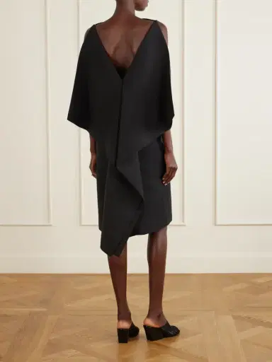 Jil Sander Open-back Silk And Wool-blend Midi Dress | Thumbnail 3 Jil Sander Open-back Silk And Wool-blend Midi Dress | Thumbnail 3