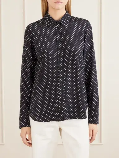 Nili Lotan Gaia Polka-dot Silk Crepe De Chine Shirt | Thumbnail 3 Nili Lotan Gaia Polka-dot Silk Crepe De Chine Shirt | Thumbnail 3