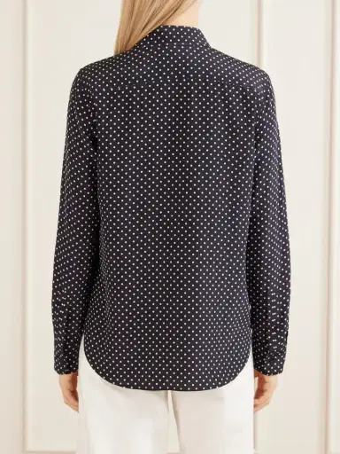 Nili Lotan Gaia Polka-dot Silk Crepe De Chine Shirt | Thumbnail 4 Nili Lotan Gaia Polka-dot Silk Crepe De Chine Shirt | Thumbnail 4