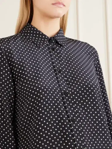 Nili Lotan Gaia Polka-dot Silk Crepe De Chine Shirt | Thumbnail 5 Nili Lotan Gaia Polka-dot Silk Crepe De Chine Shirt | Thumbnail 5