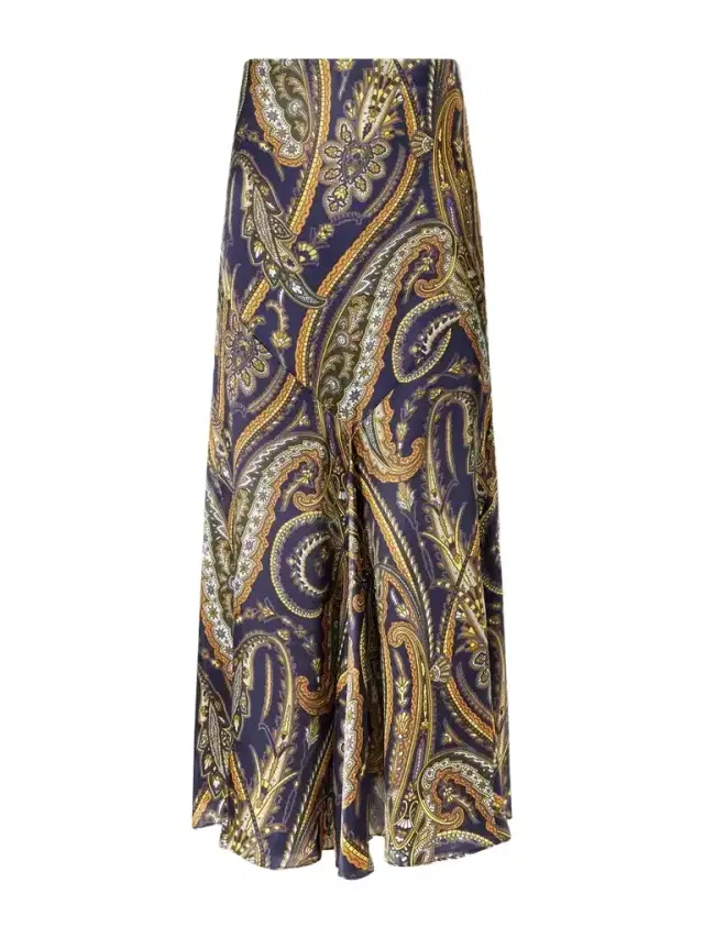 Paisley-print Satin Midi Skirt Paisley-print Satin Midi Skirt