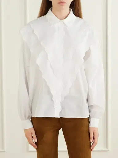 Frame The Equestrian Cotton-poplin Shirt | Thumbnail 3 Frame The Equestrian Cotton-poplin Shirt | Thumbnail 3