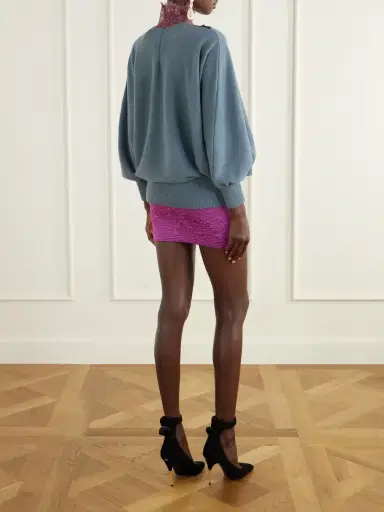 Valentino Garavani Lace-trimmed Wool Sweater | Thumbnail 3 Valentino Garavani Lace-trimmed Wool Sweater | Thumbnail 3