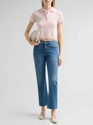 Simkhai Women's Twila Cashmere Polo Shirt - Bubblegum | Thumbnail 2 Simkhai Women's Twila Cashmere Polo Shirt - Bubblegum | Thumbnail 2