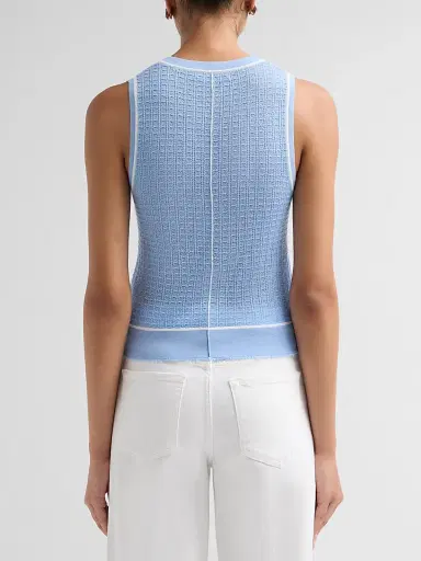 RE/DONE Women's Avery Sweater Vest - Seaside White | Thumbnail 3 RE/DONE Women's Avery Sweater Vest - Seaside White | Thumbnail 3
