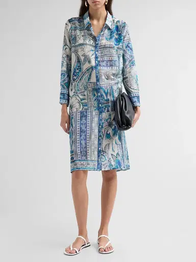Johnny Was Women's Athene Relaxed Cotton-Silk Shirtdress - Athene | Thumbnail 2 Johnny Was Women's Athene Relaxed Cotton-Silk Shirtdress - Athene | Thumbnail 2