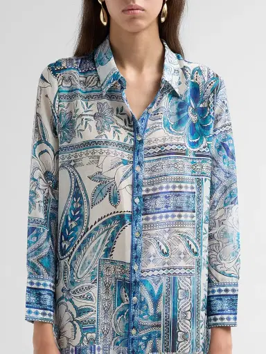 Johnny Was Women's Athene Relaxed Cotton-Silk Shirtdress - Athene | Thumbnail 5 Johnny Was Women's Athene Relaxed Cotton-Silk Shirtdress - Athene | Thumbnail 5
