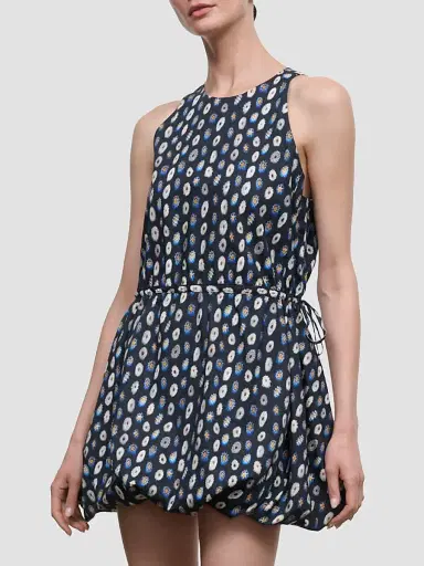 Staud Women's Molly Cotton Bubble-Hem Mini Dress | Thumbnail 5 Staud Women's Molly Cotton Bubble-Hem Mini Dress | Thumbnail 5