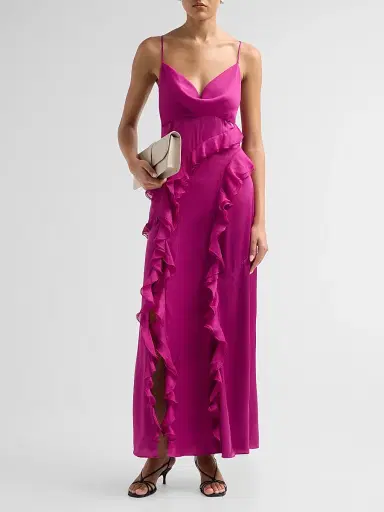 Ronny Kobo Women's Deon Ruffle Maxi Dress - Rouge | Thumbnail 2 Ronny Kobo Women's Deon Ruffle Maxi Dress - Rouge | Thumbnail 2