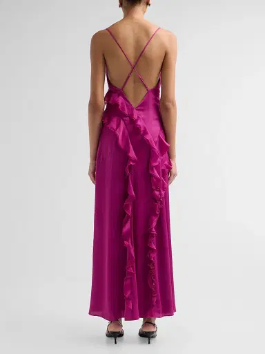 Ronny Kobo Women's Deon Ruffle Maxi Dress - Rouge | Thumbnail 3 Ronny Kobo Women's Deon Ruffle Maxi Dress - Rouge | Thumbnail 3