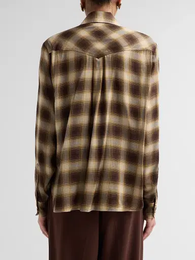 Ronny Kobo Women's Tatie Plaid Shirt - Brown Multi | Thumbnail 3 Ronny Kobo Women's Tatie Plaid Shirt - Brown Multi | Thumbnail 3