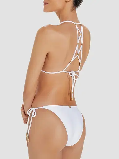 ViX by Paula Hermanny Women's Lucy Triangle Bikini Top - White | Thumbnail 3 ViX by Paula Hermanny Women's Lucy Triangle Bikini Top - White | Thumbnail 3