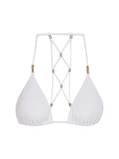 ViX by Paula Hermanny Women's Lucy Triangle Bikini Top - White | Thumbnail 1 ViX by Paula Hermanny Women's Lucy Triangle Bikini Top - White | Thumbnail 1