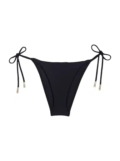 ViX by Paula Hermanny Women's 24K-Gold-Capped Side-Tie Bikini Bottom - Black | Thumbnail 1 ViX by Paula Hermanny Women's 24K-Gold-Capped Side-Tie Bikini Bottom - Black | Thumbnail 1