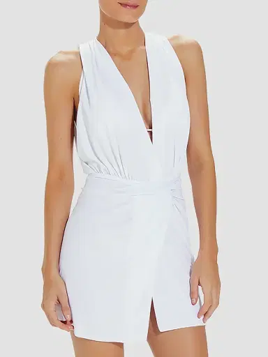 ViX by Paula Hermanny Women's Karina Cover-Up Mini Dress - White | Thumbnail 2 ViX by Paula Hermanny Women's Karina Cover-Up Mini Dress - White | Thumbnail 2